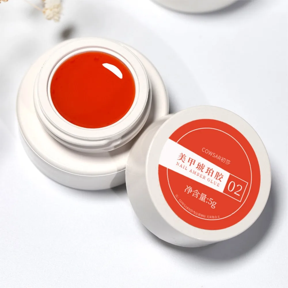 5g/Jar Fall Winter Jelly Gel Nail Polish Amber Crystal Brown Orange Red Painting Gel Polish Manicure Home Salon Nail Art Varnish
