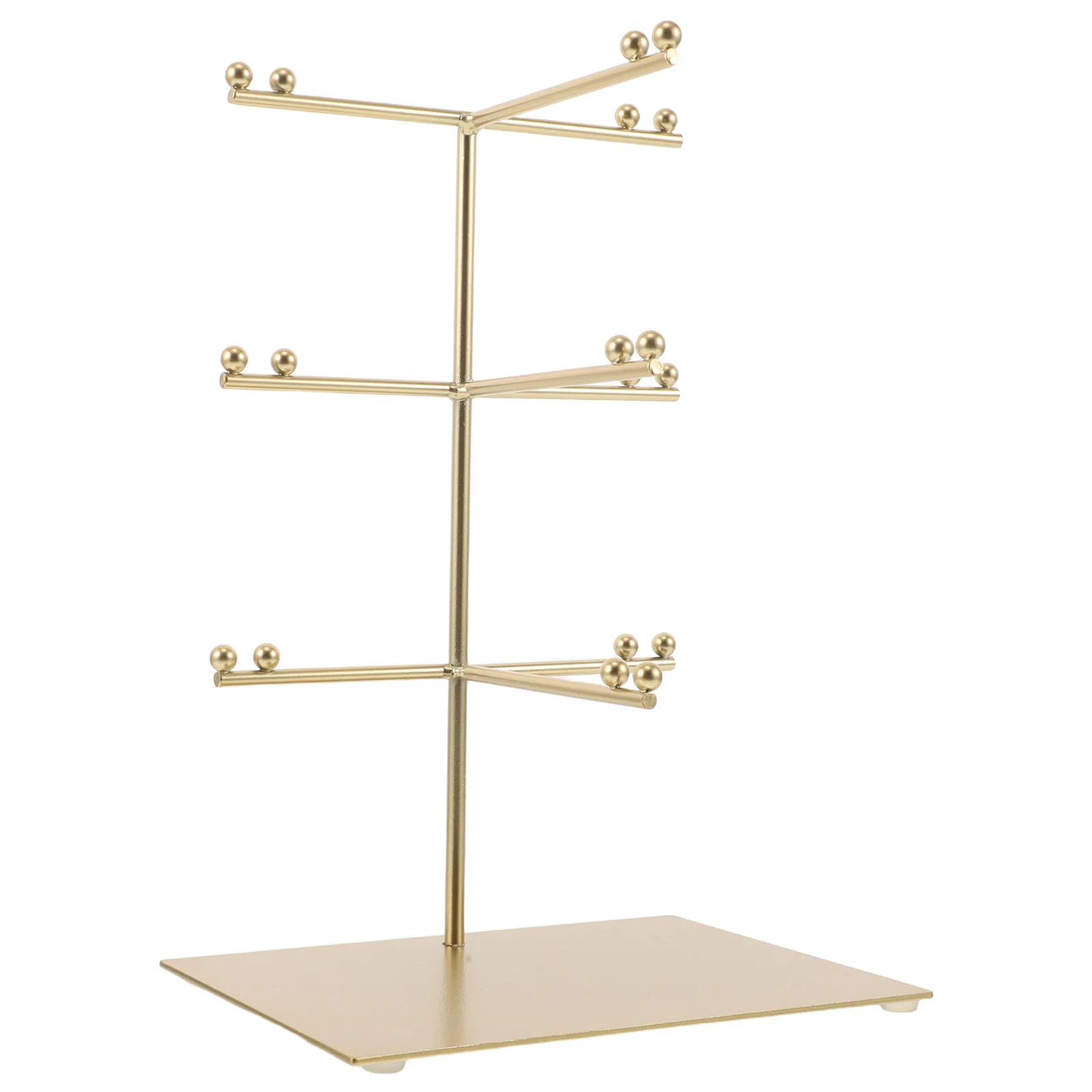 

Metal 3-Tier Eyewear Display Stand Sunglasses Glasses Organizer Rack for Shop Mall Counter Home Use Space Saving Design