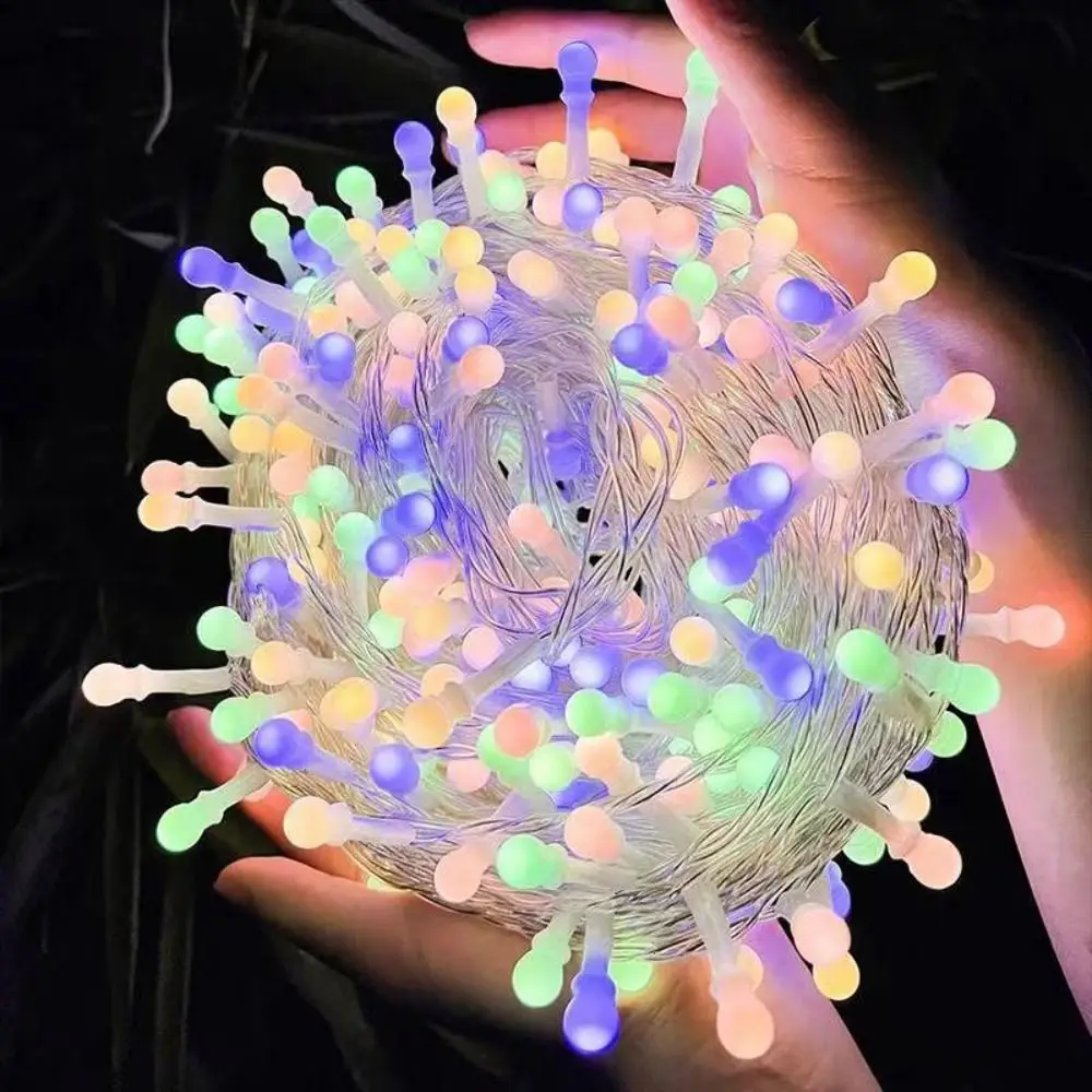 10M 100LED Starry Ball String Light Flashing Color Changing Mini Ball Garland Light Waterproof Bright Festival Decorative Lights