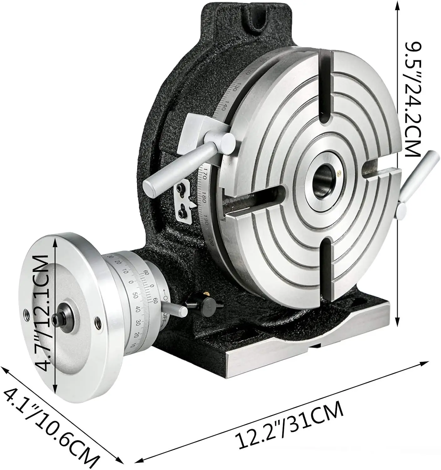 Rotary Table 8Inch Horizontal Vertical HV8 Precision 3MT Milling Drilling Machine Vernier Reading Milling Drilling Boring