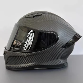 2024 KEAZ DOT certified matte black full face lightweight helmet safety carbon fiber motorcycle helmets reveracing racing helmet