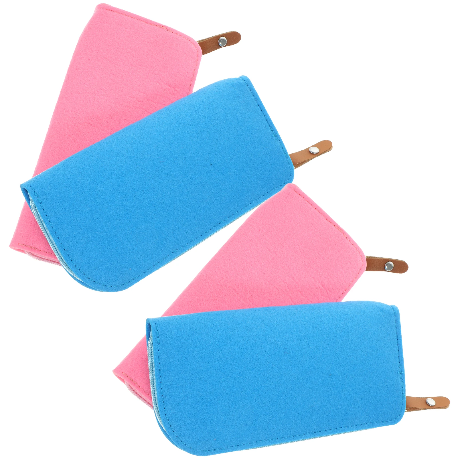 

4 Pcs Pencil Case Lightweight Stationery ganizer Large Capacity Zipper Bag Student Felt Pencil Case Supplies
