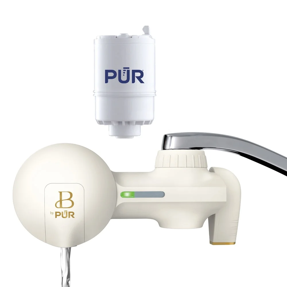 Faucet Mount Water Filtration System ติดตั้งฟรีเครื่องมือ Multi-Layer Filter Activated Carbon Bypass Valve 100 แกลลอน