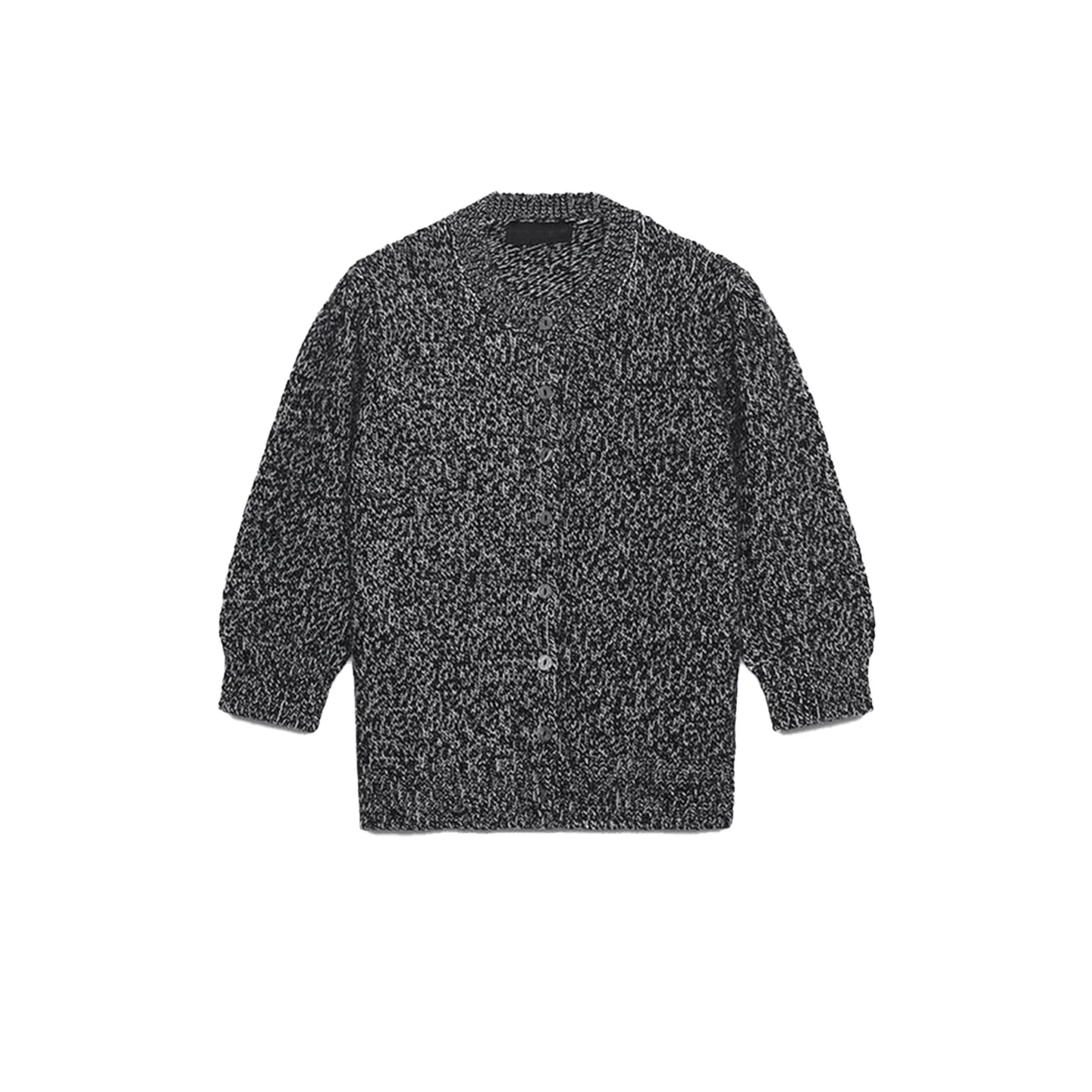 Kedatangan Baru Musim Gugur Mantel Rajut Wanita Model Bubble Panjang dengan Kerah Bulat Desain Belahan Samping untuk Kerja Bahan Serat Poliester Hangat...