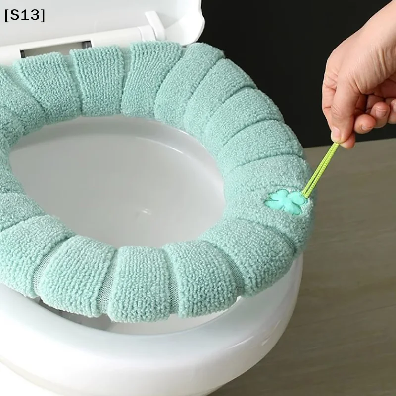Winter Warm oft Toilet eat Bathroom Thickened Washable Removable Pull With Flip Handle Home Daily Necessities[S13]