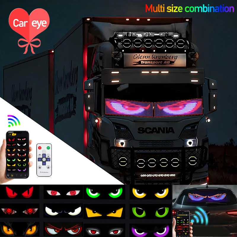 

Светодиодный автомобильный матричный пиксельный экран, гибкий RGB автомобильный граффити, прокрутка текста, анимация, магазин, напоминание, свет, большой грузовик, свет