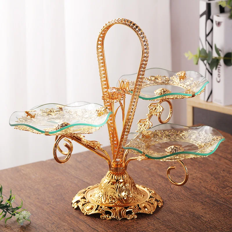 2020 New Glass Fruit Bowl Light Luxury Creative Home Living Room Hotel Tea Table Crystal Fruit Bowl Wholesale