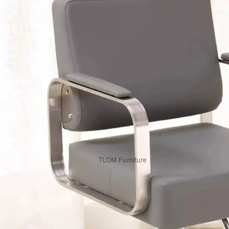 Stainless Steel Arm Barber Chair Auxiliary Beauty Soft Seat Tattoo Barber Chair Professional Hair Salon Furniture Silla XYBC