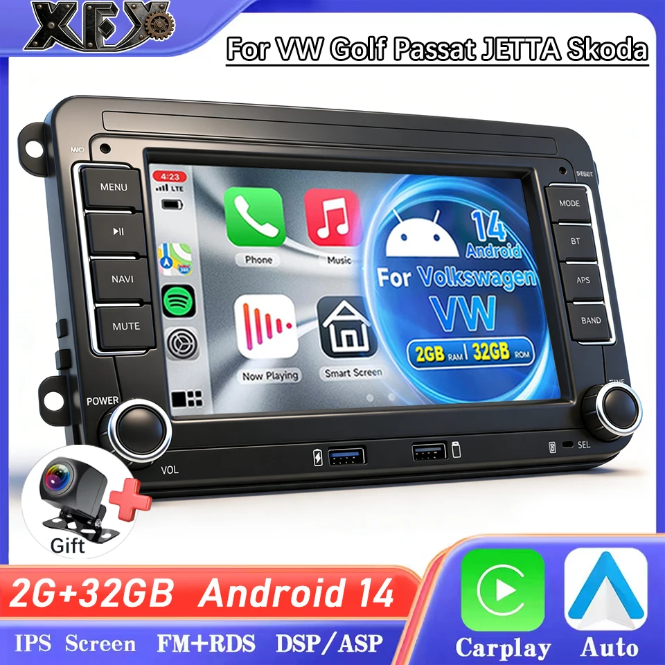 

XFY 7 inch Car Radio Wireless Carplay Android Auto 2din Multimedia MP5 Player for Volkswagen Seat Skoda Passat Golf POLO NEW