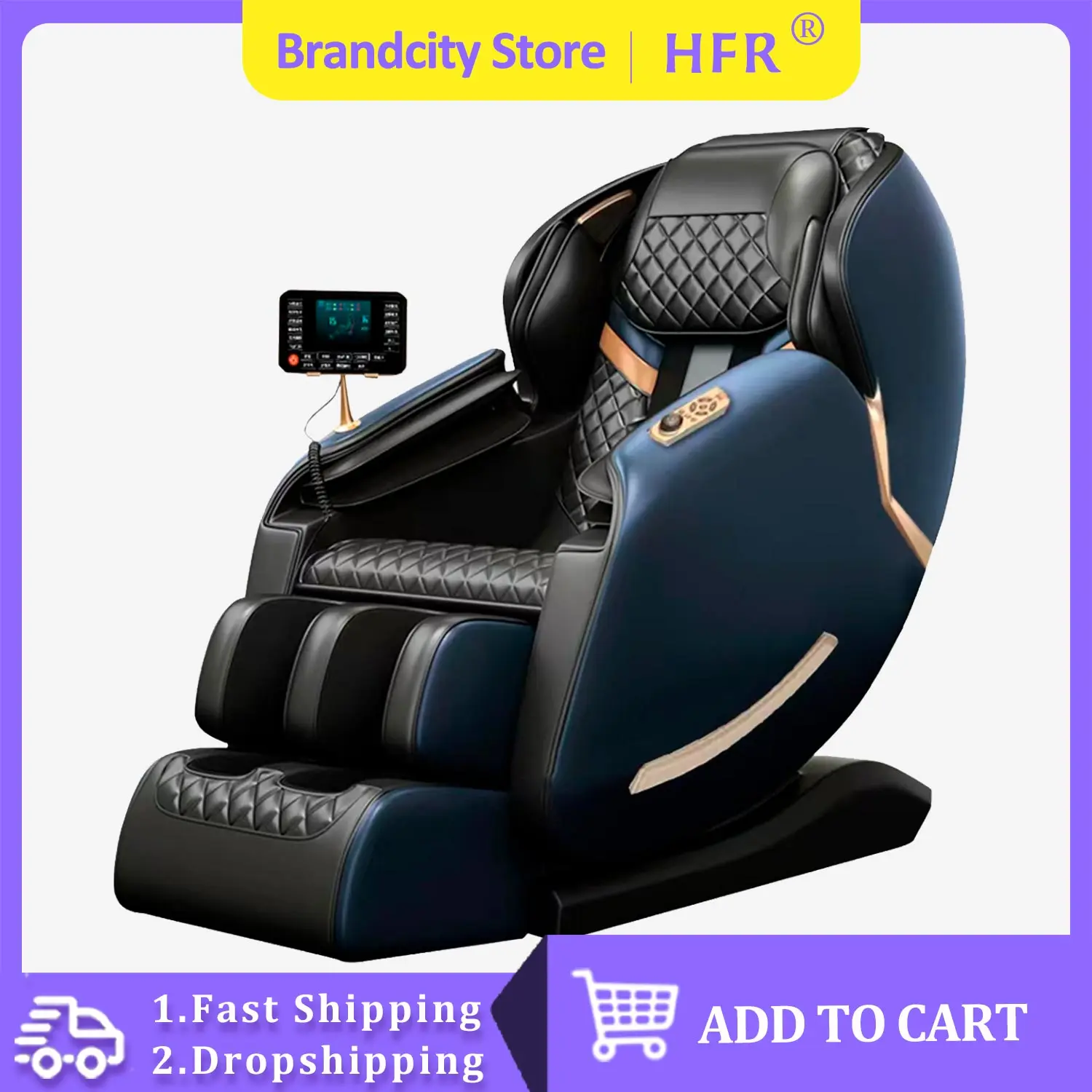 Massage Chair 3-Year Warranty Full Body and Recliner Zero Gravity Shiatsu Heat Massage Chair White Airbag pressure