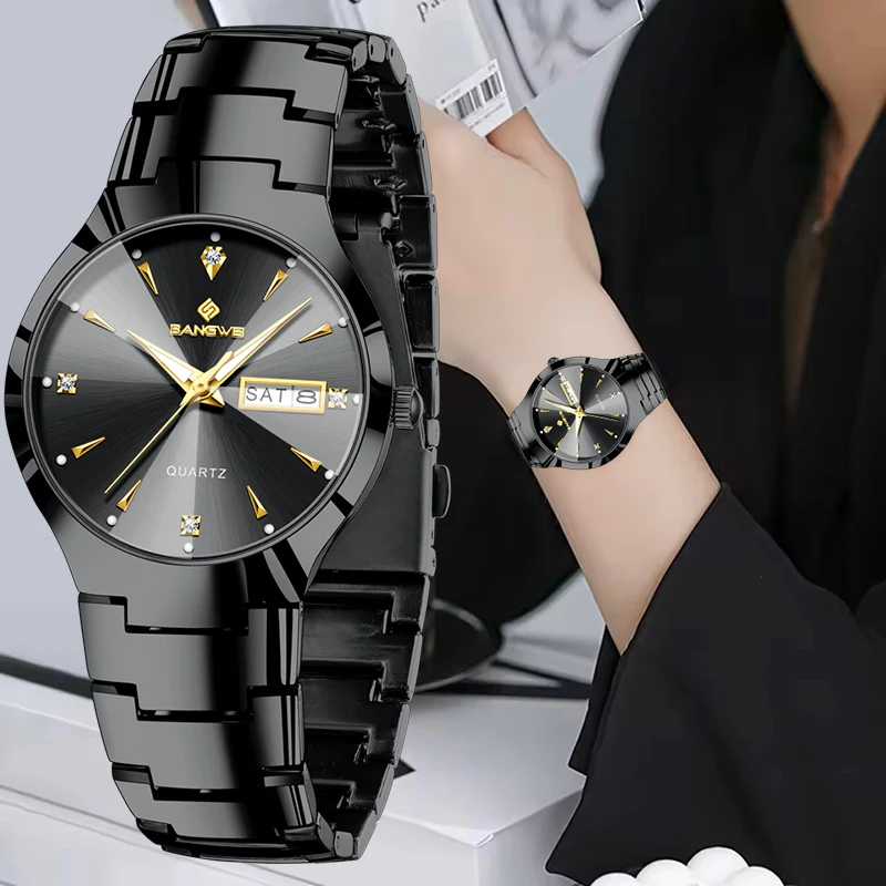 

BANGWEI Women's Watches Top Brand Luxury Creative Diamond Dial Watch For Women Sport Waterproof Quartz Watch Femme Reloj Mujer