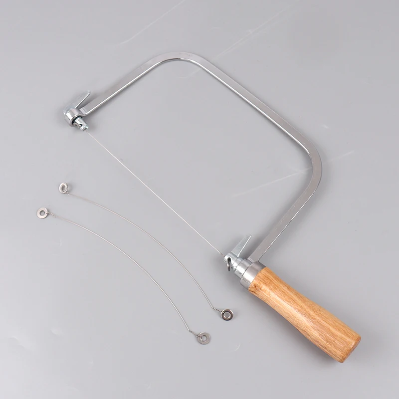 1 pc Seife Kits Seife Laib Holz Edelstahl Saiten schneider Säge Schneide messer mit 2 Saiten für die Herstellung von Seifen kerzen wachs