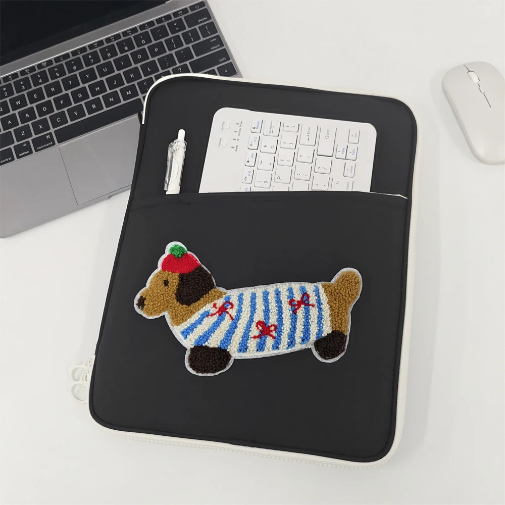 

Cute Dog Tablet Sleeve Bag For 9.7 11 13.3inch IPad Pro Samsung Xiaomi Cover Dachshund Pet Shockproof Portable Pouch Tablet Case