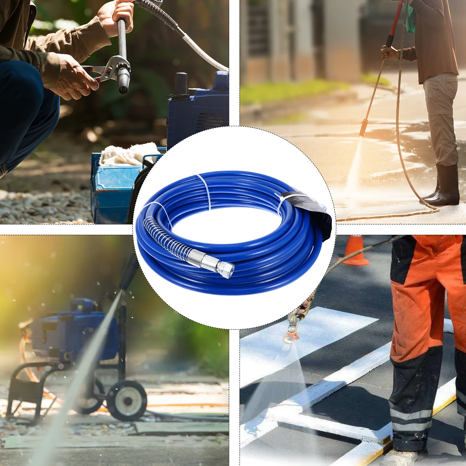 Paint Spray Hose Sprayer Tube Professional Pressure Pipe Stainless 1/4 Inch Airless