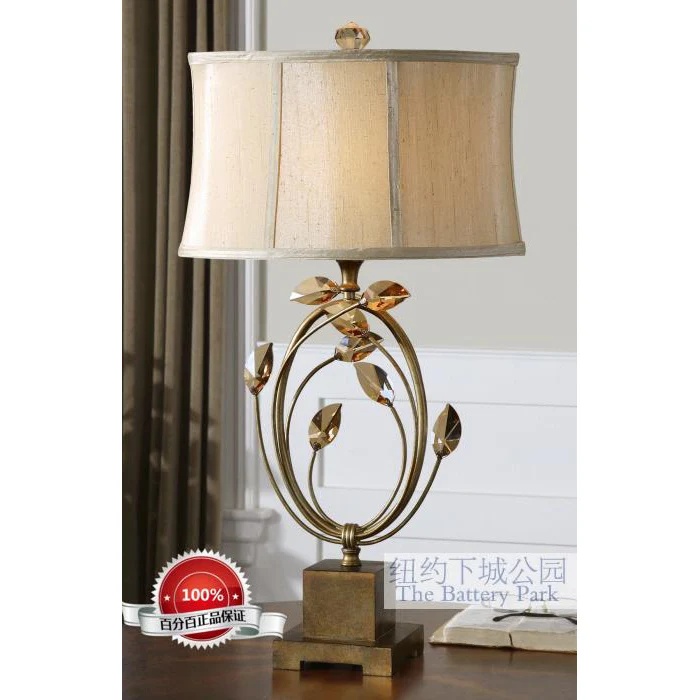 

Meicang spot new york Downtown Park imported For uttermost romantic champagne crystal rose bud table lamp.