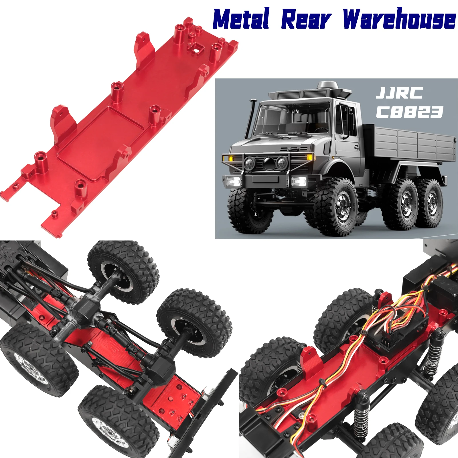 

Задний отсек с металлической задней балки для шестиколесного внедорожника Unimog JJRC 1/18 C8823 Unimog, аксессуары для модификации и обновления