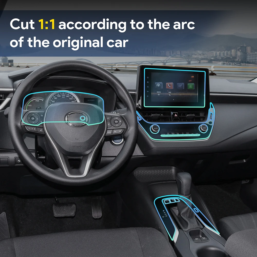 

Внутренняя пленка из ТПУ для Toyota Corolla Cross 2020 2021 2022 2023 2024, защитная наклейка для автомобиля, 10,5-дюймовый навигационный экран, защита от царапин