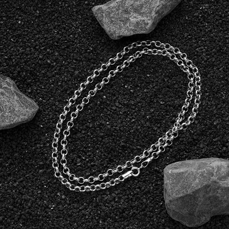 Butik takı s925 gümüş retro inci zincir kolye hip-hop sokak erkekler ve kadınlar moda şık otoriter takı çift düğün takısı erkek arkadaşı ve kız arkadaşı için doğum günü cadılar bayramı yıldönümü hediyesi