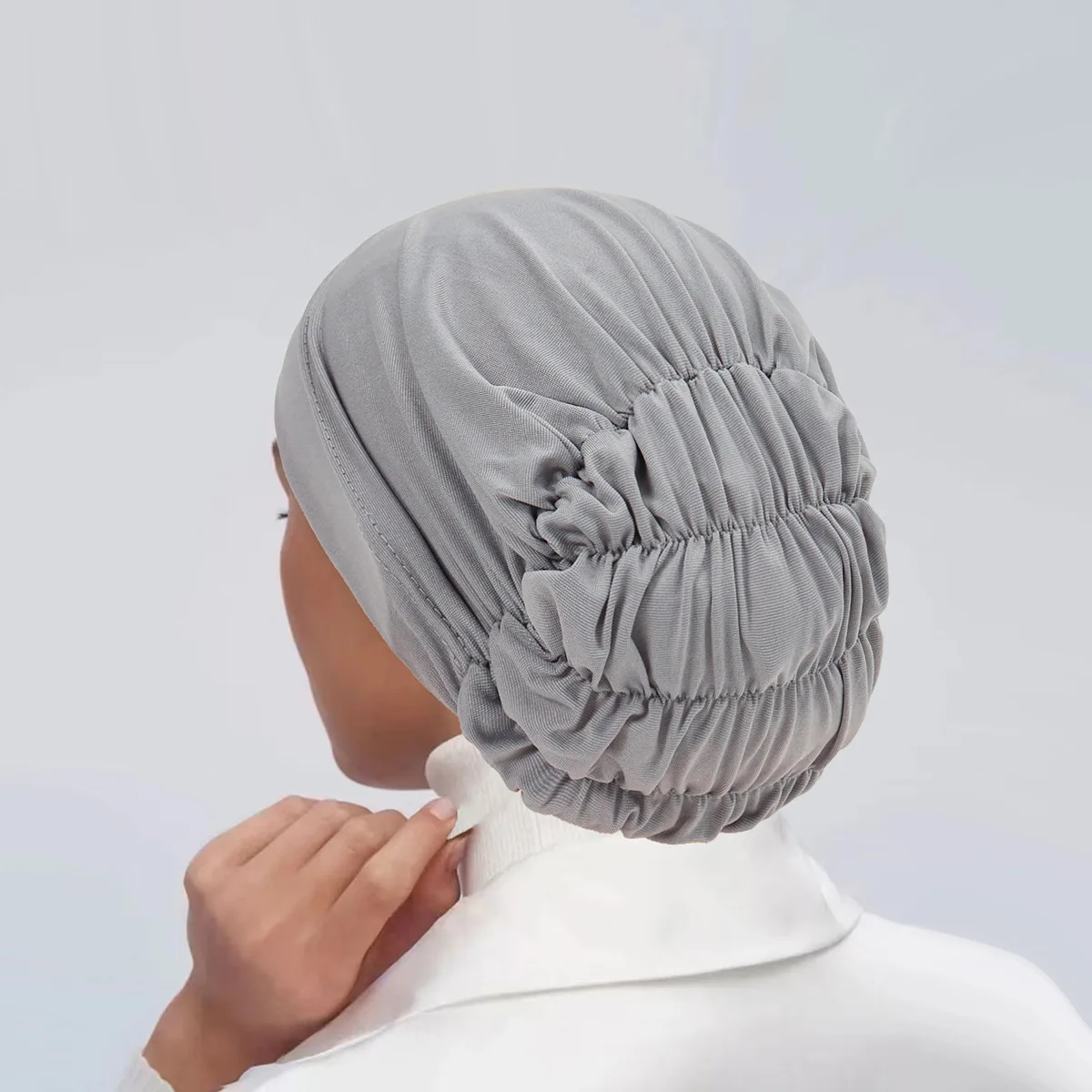 

Underscarf Solid Color Turban Indian Hat Women Muslim Inner Hijab Stretch Beanies Bonnet Hair Loss Headscarf Chemo Cap Headwear