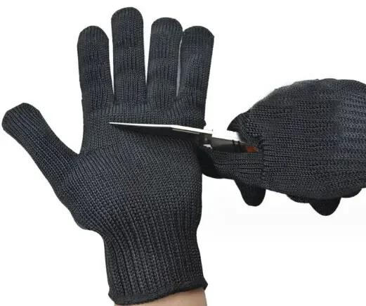 1 Pair Anti-Cutting Work Safety Protective Gloves Stainless Steel Wire Cut Resistant Bird Training Anti-Bite Gloves Level 5 HPPE