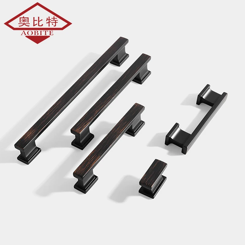 

AOBT Modern Storage Black Gold Kitchen Cabinet Closet Handles and Knobs Drawer Handles Wardrobe Door Pulls Furniture Hardware