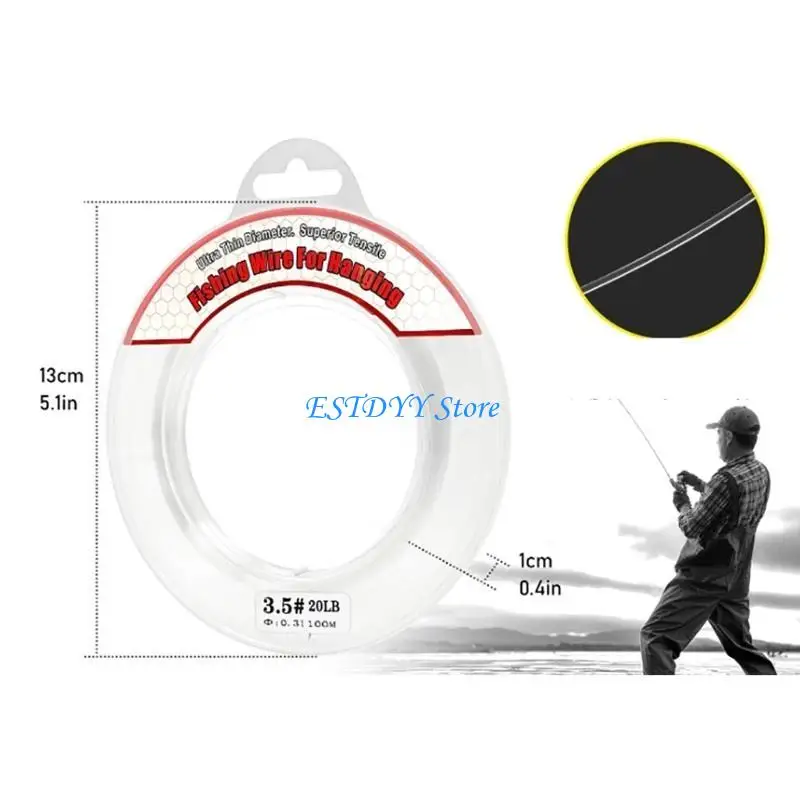 G6DE 100 متر خيط صنارة الصيد سلك صيد حيدة واضح خيط صنارة الصيد من النايلون غير مرئية الديكور الموضوع لتعليق زخرفة