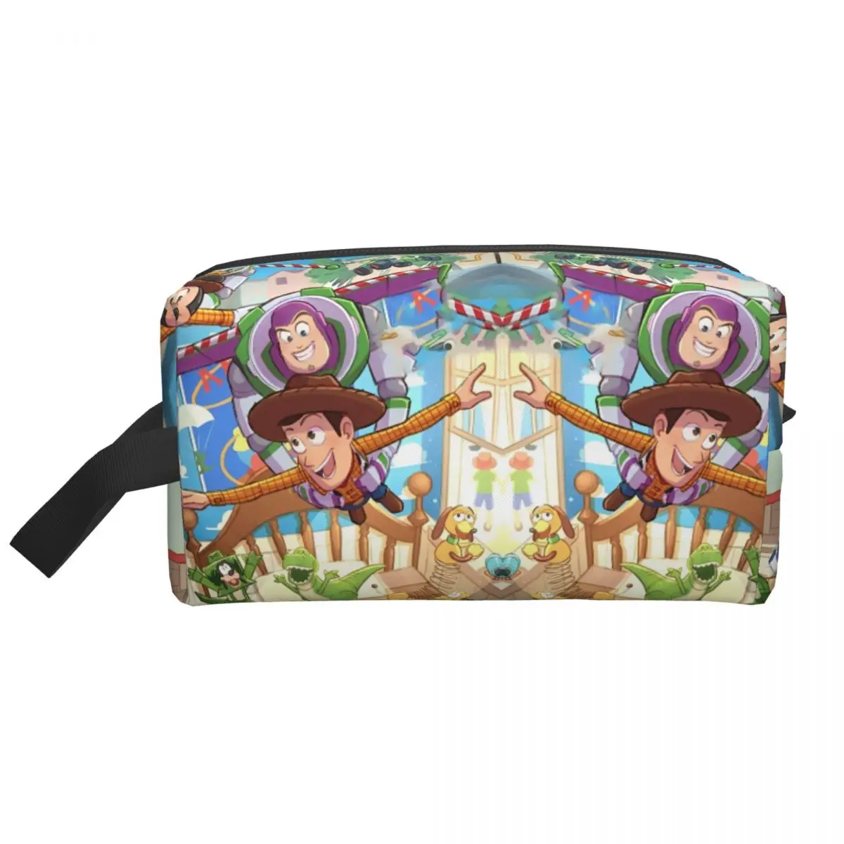 Toy Story Buzz Lightyear Woody Buds Cosmetic Bags For Makeups Women's Storage Organizers Multi-purpose Polyester Makeup Pouch