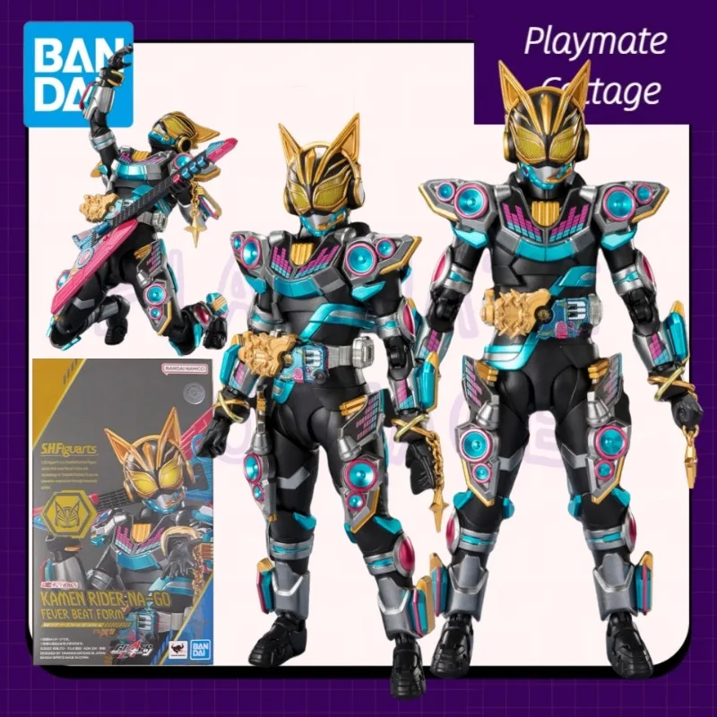 

In-Stock BANDAI Genuine KAMEN RIDER Anime Figure NA-GO FEVER BEAT FORM Finished Goods Model Joints Movable Toy Collectible