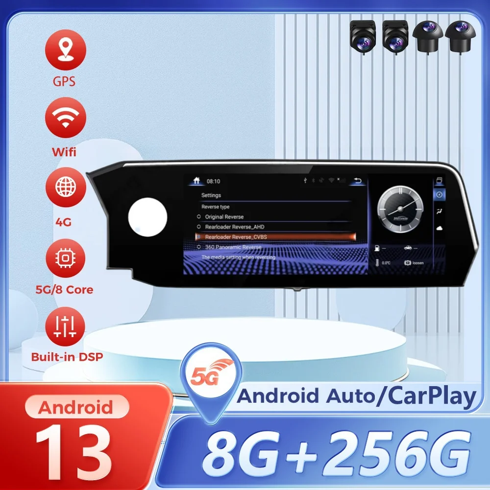 

Car Radio Android 13 For Lexus ES 2018-2021 Radio Multimedia GPS Car Monitor Video Navigation Wireless Carplay Screen Player DSP