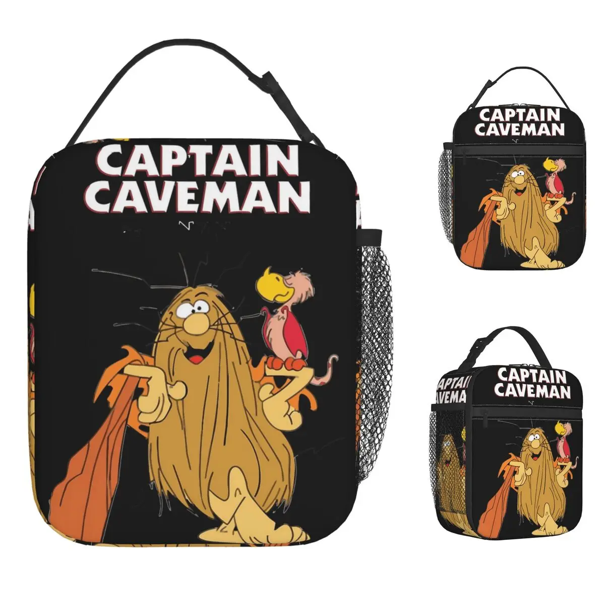 

Captain Caveman Lunch Bag Fashion Lunch Box Office Convenient Thermal Tote Handbags For Girls Oxford Custom Cooler Bag