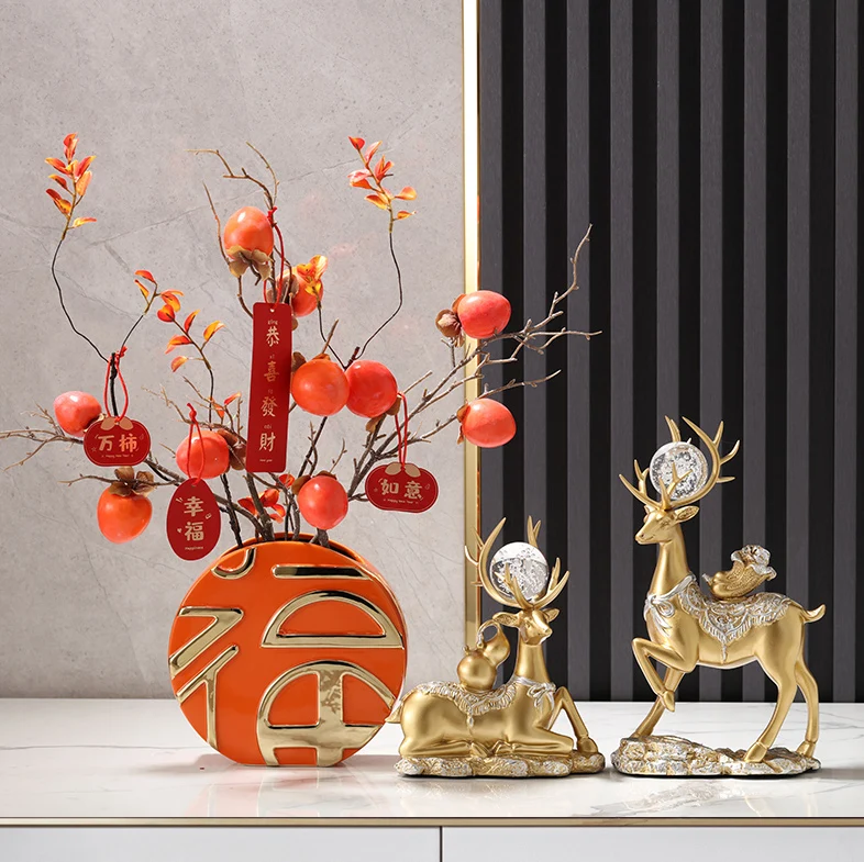 

Persimmon Ruyi Flower Arrangement