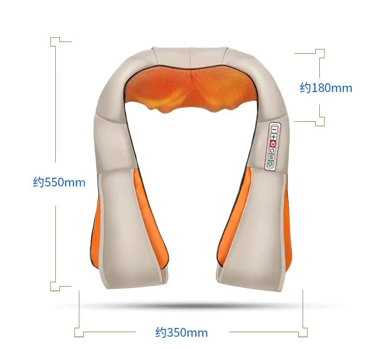 Cervical vertebra massager, lumbar vertebra neck vehicle-mounted household whole body kneading and beating with hot compress sha