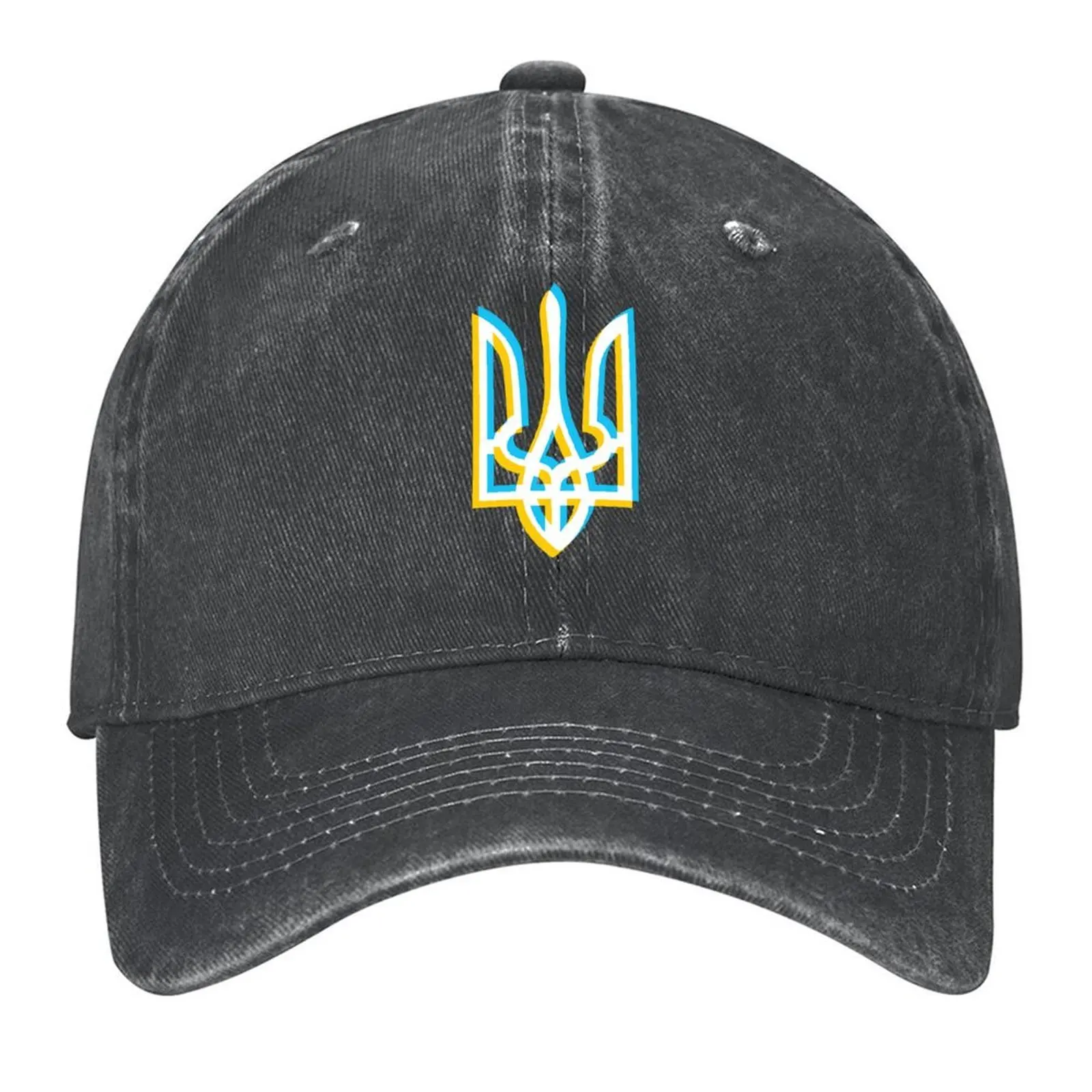 

Overlapping two-colored tryzub Baseball Cap Sunscreen New Hat summer hat Golf Hat Hats Man Women's
