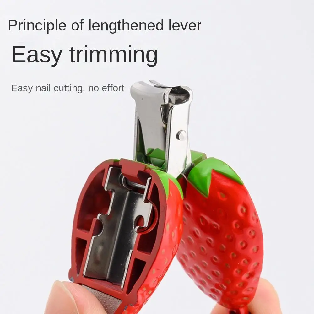 Gift With Keychain Fruits Nail Care Nail Cutting Pliers Mini Nail File Manicure Tool Cute Nail Clipper Cartoon Nail Sanding
