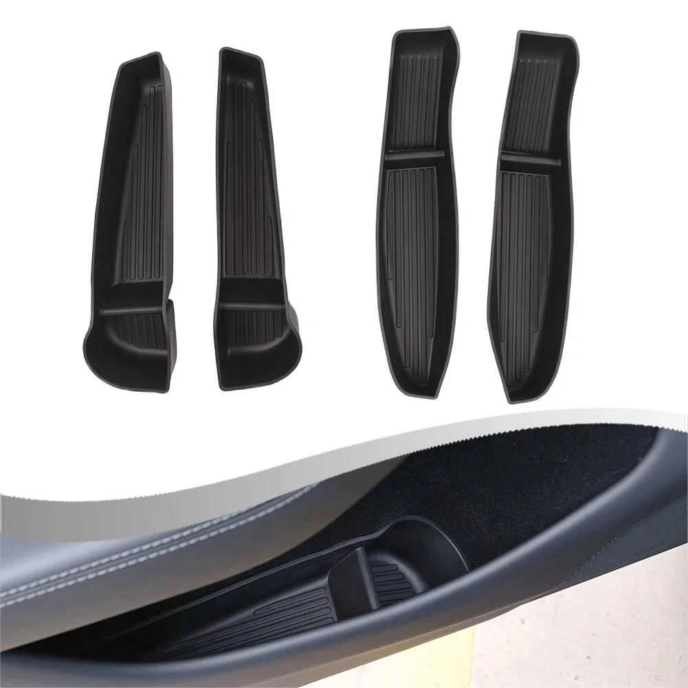 

Новейшая распродажа, высокое качество, 4 шт./компл., ящик для хранения боковых дверей автомобиля для Tesla Model Y 2025, подлокотник, органайзер, автомобильные аксессуары