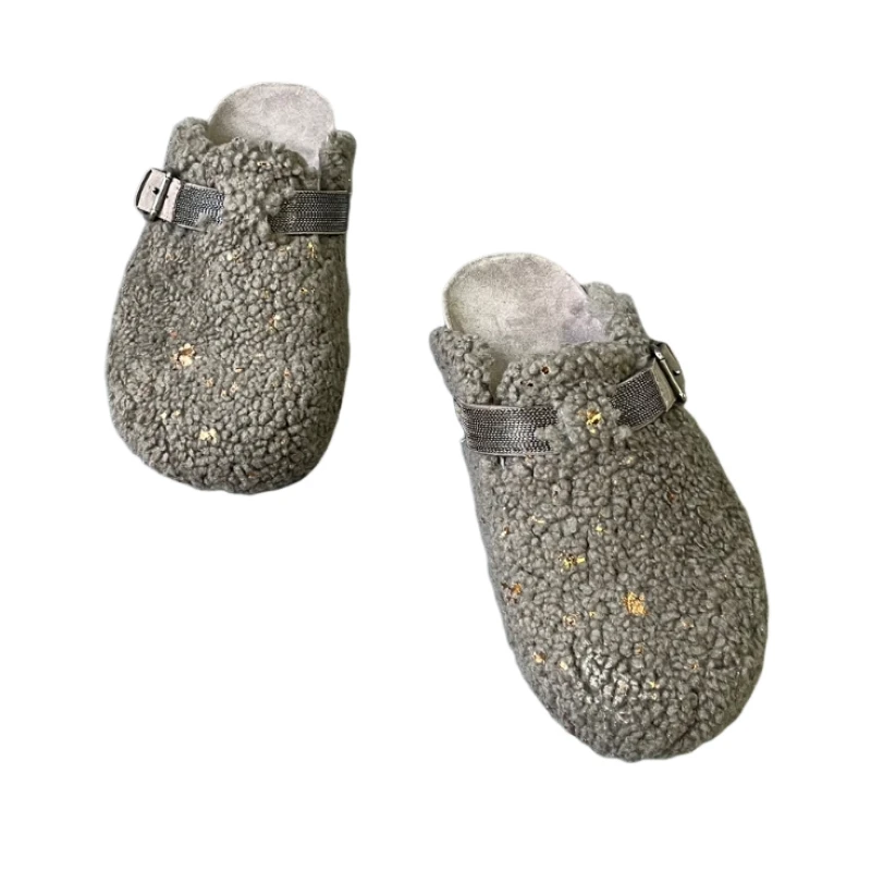 Damen-Hausschuhe, flache Schuhe für den Innenbereich, rutschfeste Schuhe, weiche Sohle, leicht, bequeme Passform, Slip-Hausschuhe, Innenschuhe, weiche Sohle AK0231