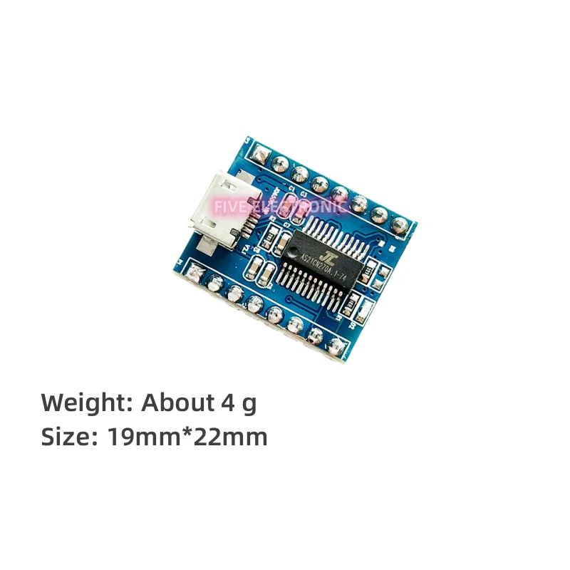 JQ6500 Voice  MP3 Module MCU Serial Port Control Broadcast One To One 5-Way Control Music IC