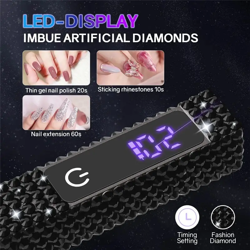 BHTS-Portable Salon Quick Dry USB Nail Dryer, Home Mini Nail Drying Light Therapy Tool, LED Nail Lamp Flashlight Pen