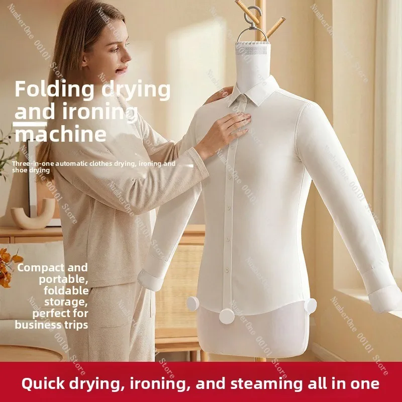 Three-in-one portable hanging ironing and drying wrinkle remover, automatic ironing clothes dryer