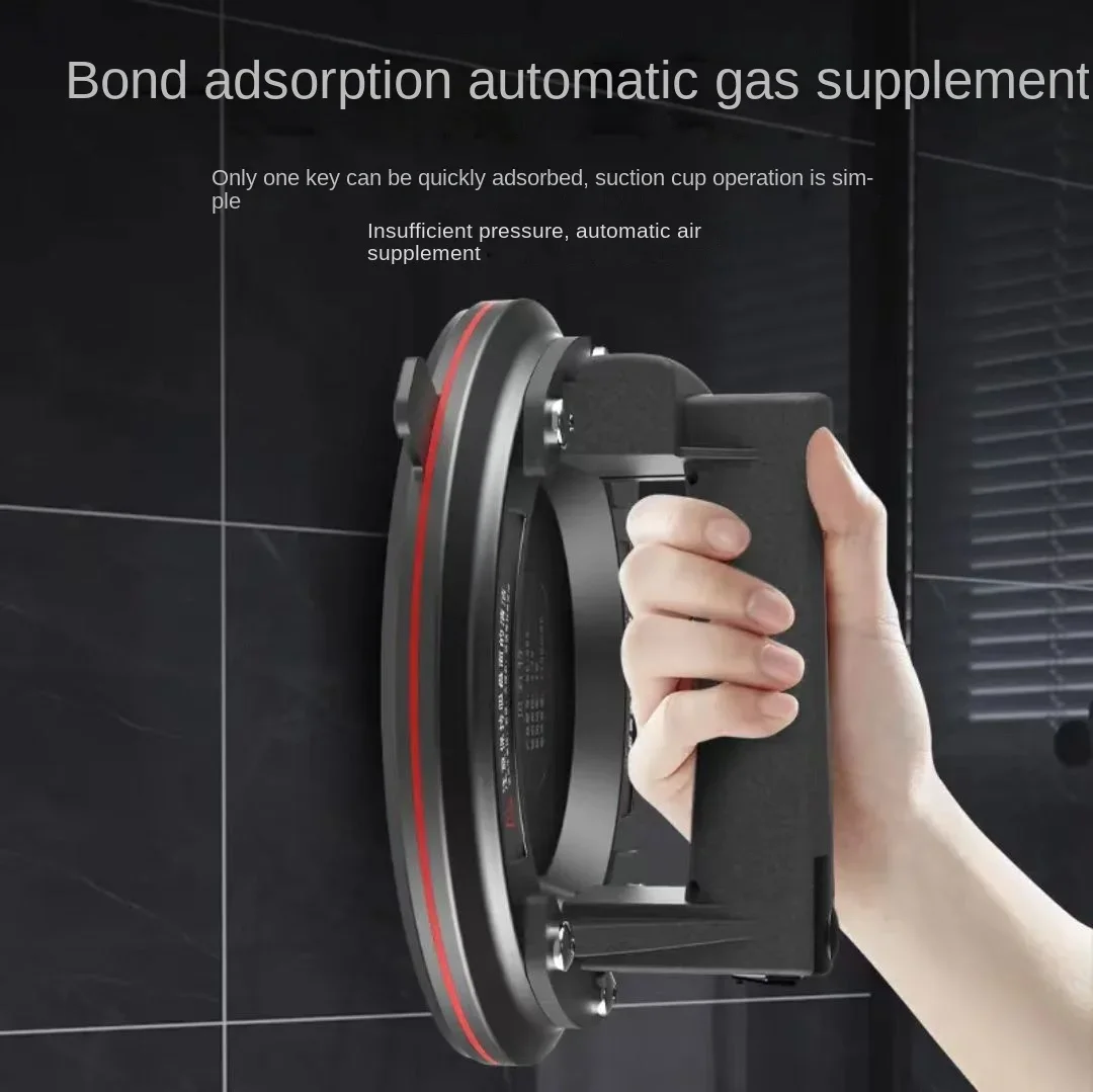 رافعة زجاجية محمولة للخدمة الشاقة ، كوب شفط كهربائي بالتفريغ ، بلاط جرانيت متحرك ، سطح خشن ، سعة حمولة #3