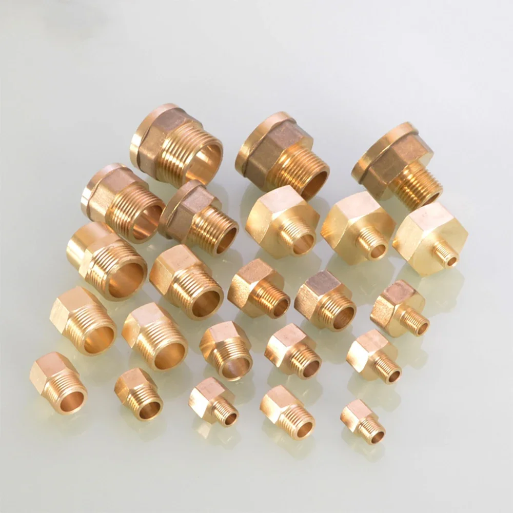 1/3/5/10Pcs 1/2  3/4 Inch Male to Female Thread Brass Pipe Connectors Copper Coupler Adapter Threaded Fitting