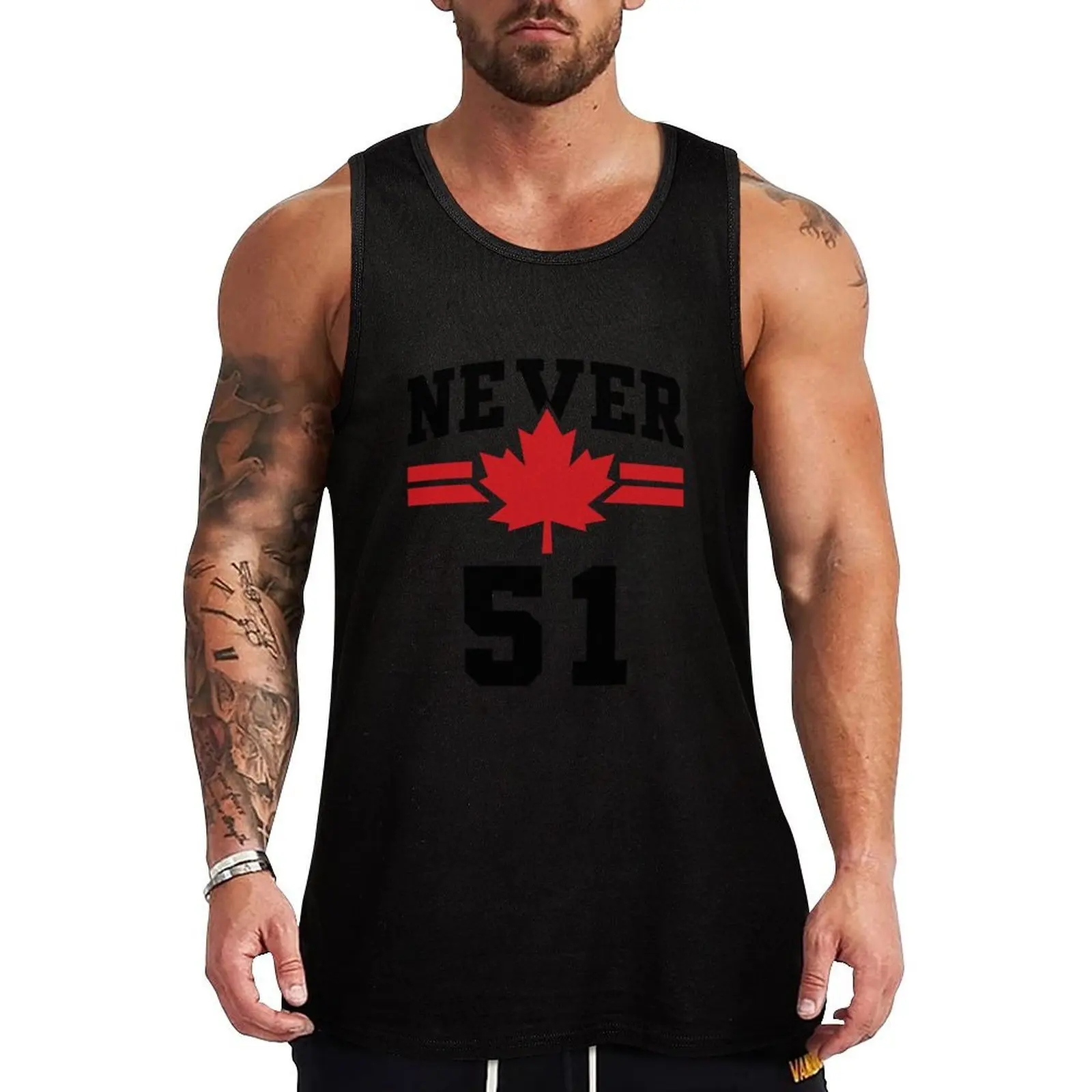 

Never 51st State Canada Flag Tank Top Men's clothes summer 2025 anime summer clothes man 2025