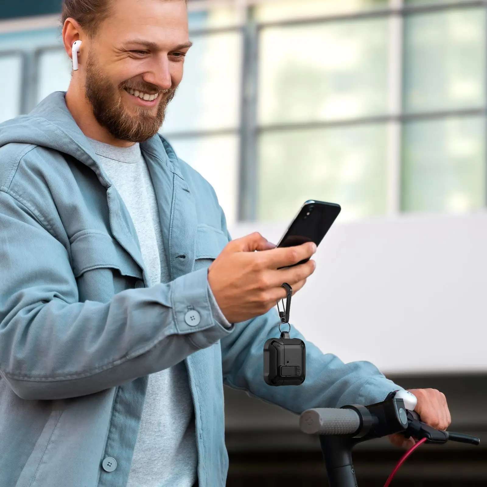 Чехол для Samsung Galaxy Buds 3/3Pro с подставкой для телефона, противоударный чехол с карабином и комплектом очистителя для Buds 3, защитный чехол