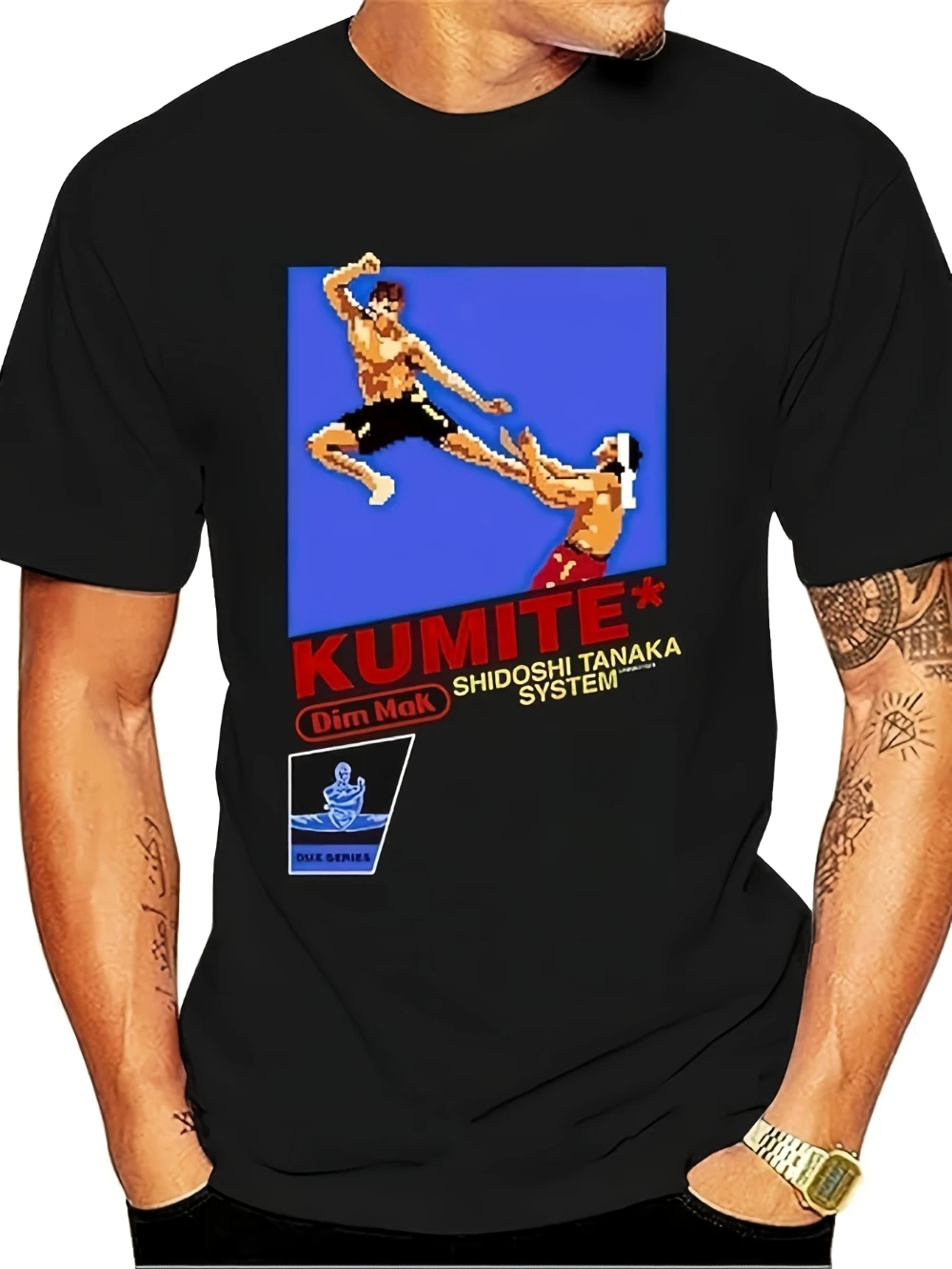 Unisex T-Shirt Featuring JCVD Jean Claude Van Damme Perfect for Fans of Vintage Retro Pixel Video Games This Classic Tee