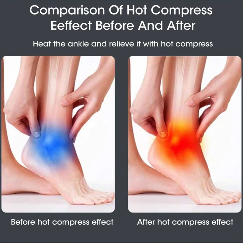 Electric Heated Ankle For Wrap Warmer 3 Gear Temperature Adjustable Ankle Brace Protector for Ankle Injuries Pain Relief