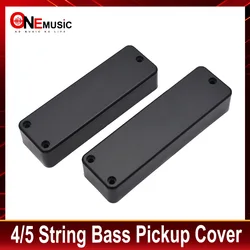 2Pcs 3 Hole Electric Bass Pickup Sealed Cover Solid ABS Pickup Cover 100/108.5x32x20.1mm Black