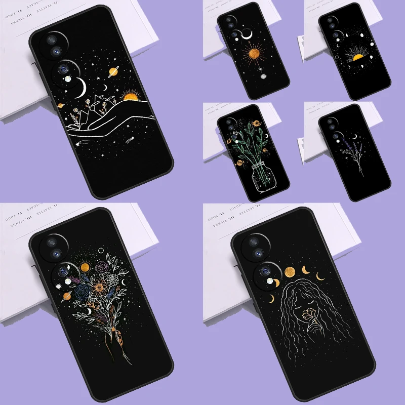 Constellations Stars Sun Moon Galaxy Phone Cover For Honor X9a X8a X7a X6a X7 X8 X9 8X 9X Magic 5 Pro Honor 70 50 90 Lite Case