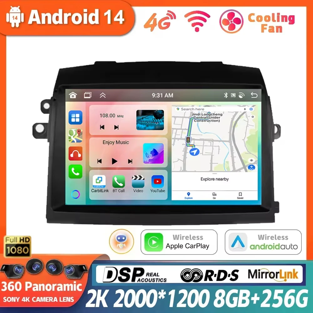 

Android 14 Car Radio For TOYOTA Sienna 2 XL20 2003 2004-2010 Multimedia Navigation 2 din Auto Radio CarPlay Stereo Head Unit