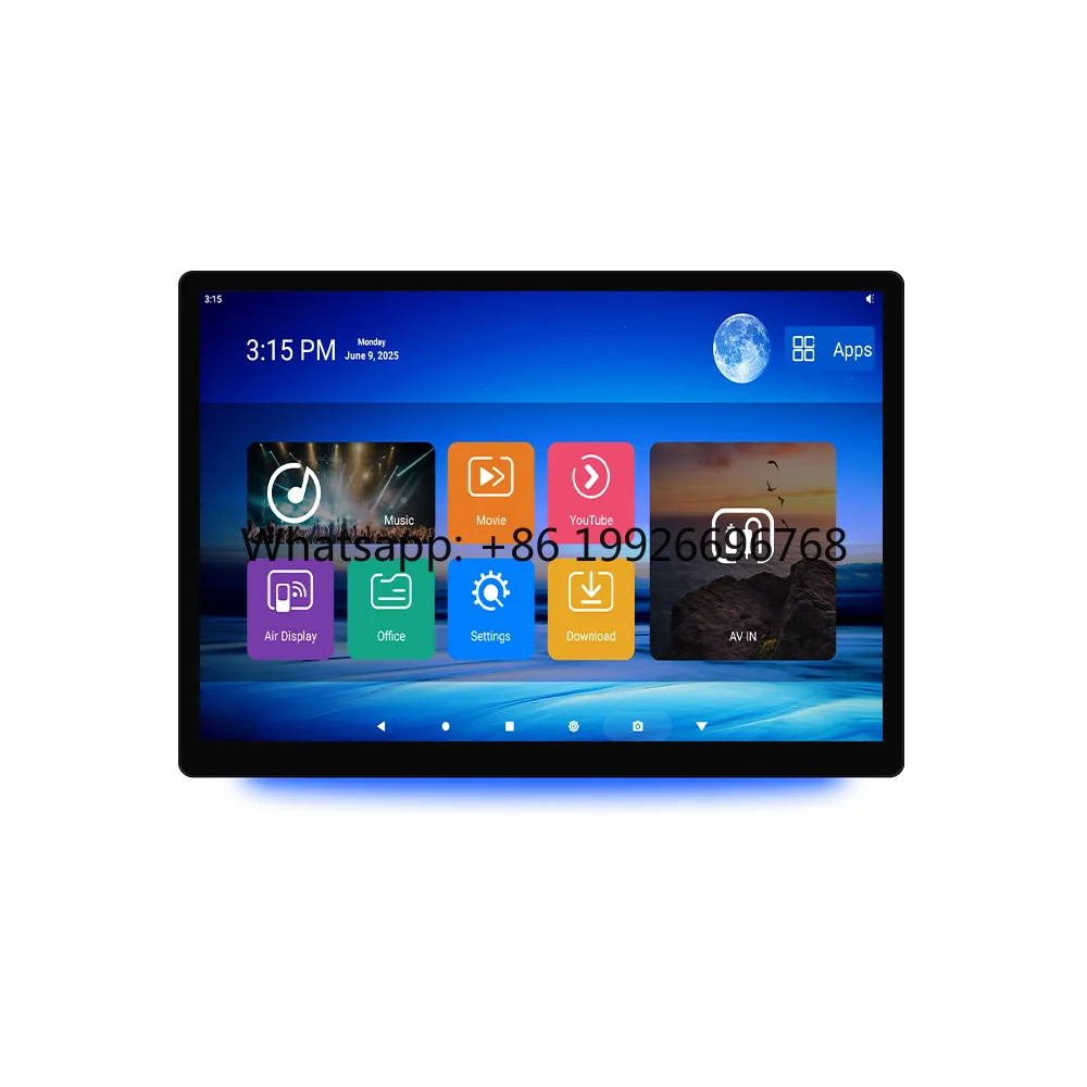 

New 13.5-inch IPS Headrest Android Monitor with Camera 1080p Screen USB Connection 8G+128G