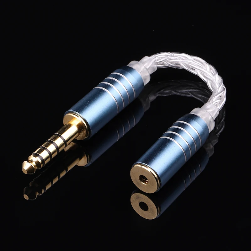 Ulepszony kabel do słuchawek przewód do konwersji równowagę 4.4mm, aby 2.5 równowagę kobiet 4.4mm do 3.5 kobiet stereo